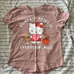 Hello Kitty Pumpkin Spice Pink Tee